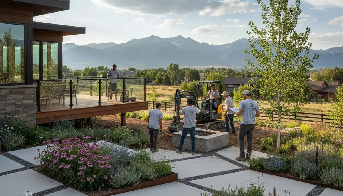 Landscaping team serving Littleton, CO with professional lawn care and yard maintenance services
