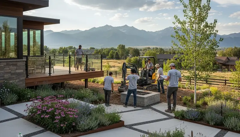 Landscaping team serving Littleton, CO with professional lawn care and yard maintenance services