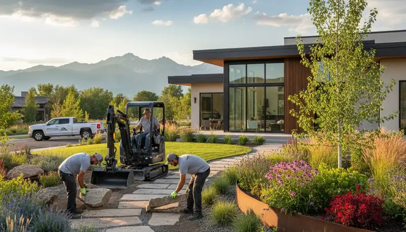 Landscaping crew serving Littleton, CO with professional yard maintenance and outdoor care