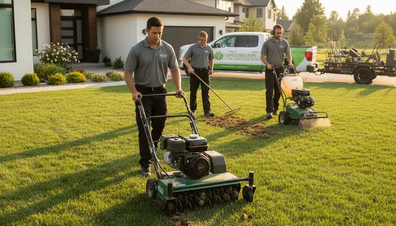 Lawn aeration service in Littleton, CO for healthier turf and compacted clay soil relief