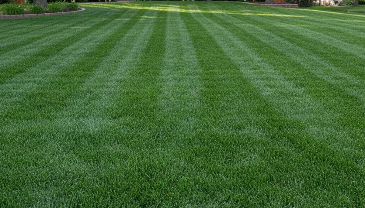 Lush green lawn with dense turf showing professional landscaping results in Littleton, CO