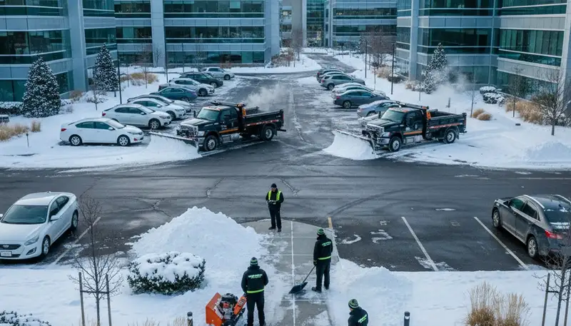 Snow removal service in Littleton, CO clearing driveways, walkways, and parking areas safely